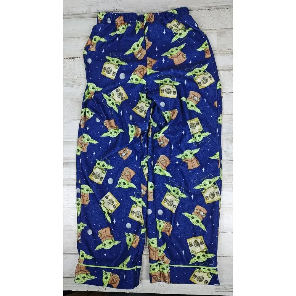 Sleepwear Boys' Star Wars Mandalorian The Child Grogu Blue Flannel Pajamas 6/7